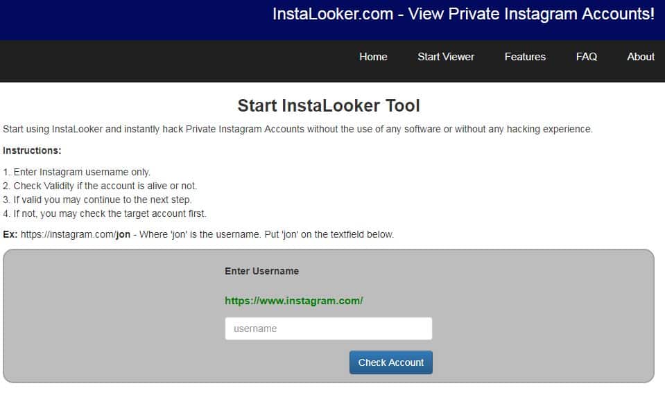 How to view private Instagram profiles using Instalooker