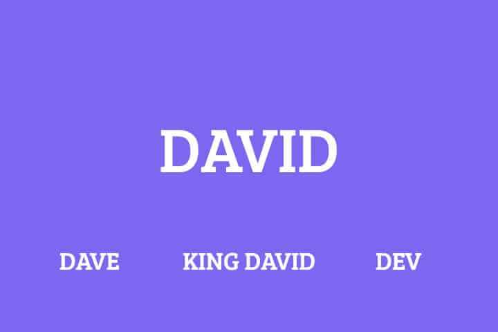 Nicknames For David