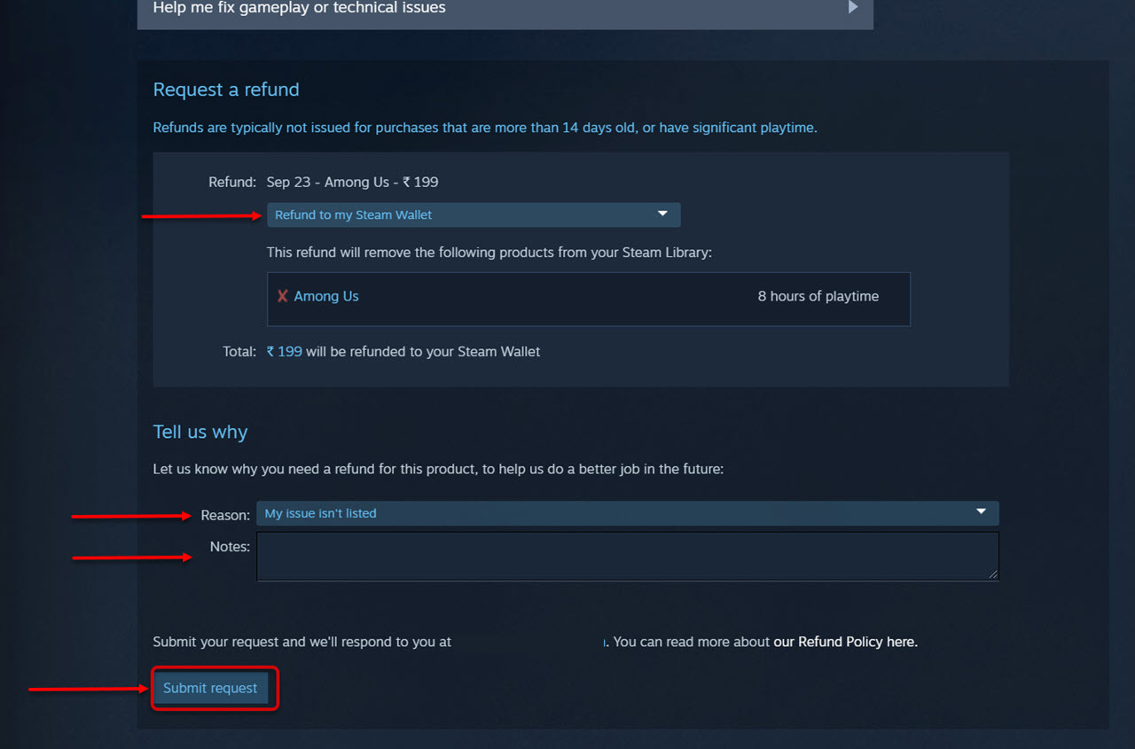 How To Get a Refund On Steam