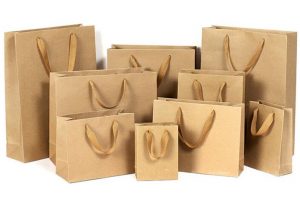 paper bags with handles in wholesale