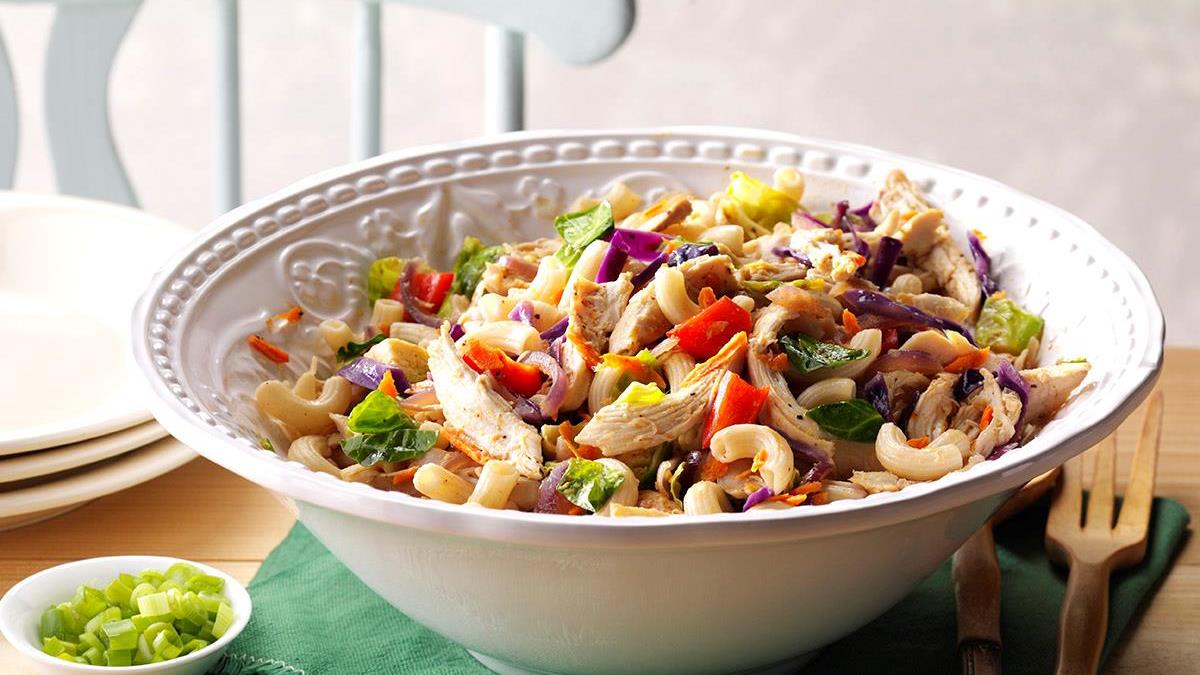 Loaded brown rice pasta