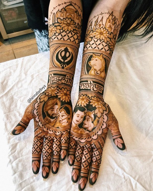  Triangular Mehndi Design