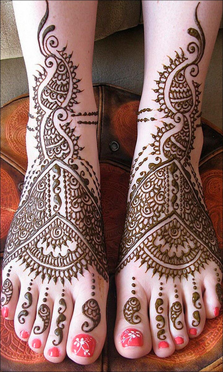 Step By Step Design Of Mehndi For Feet