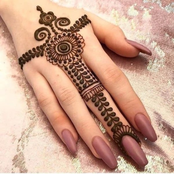 The Fall Finger Mehndi Designs