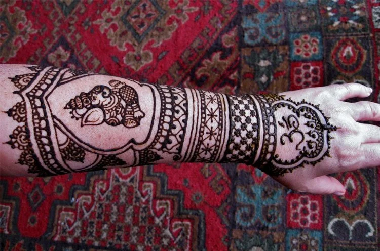 Ganpati Motif Bridal Mehndi Design