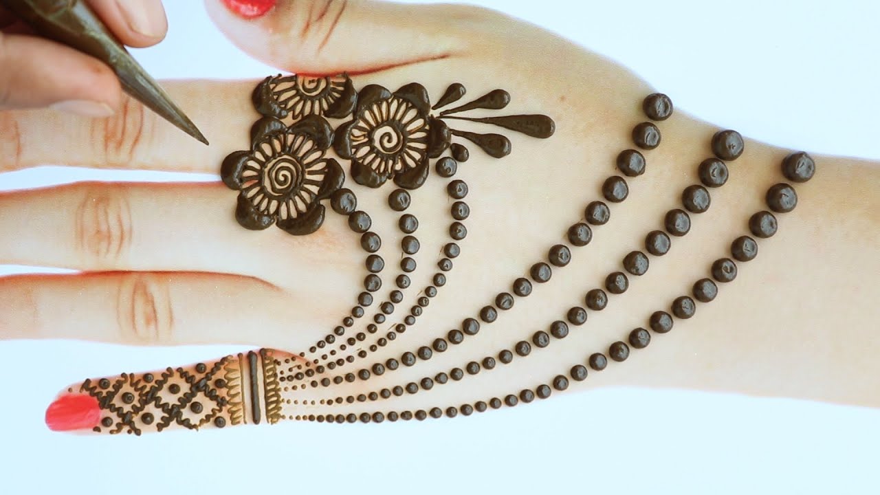 Jewelry Back Hand Mehndi Design