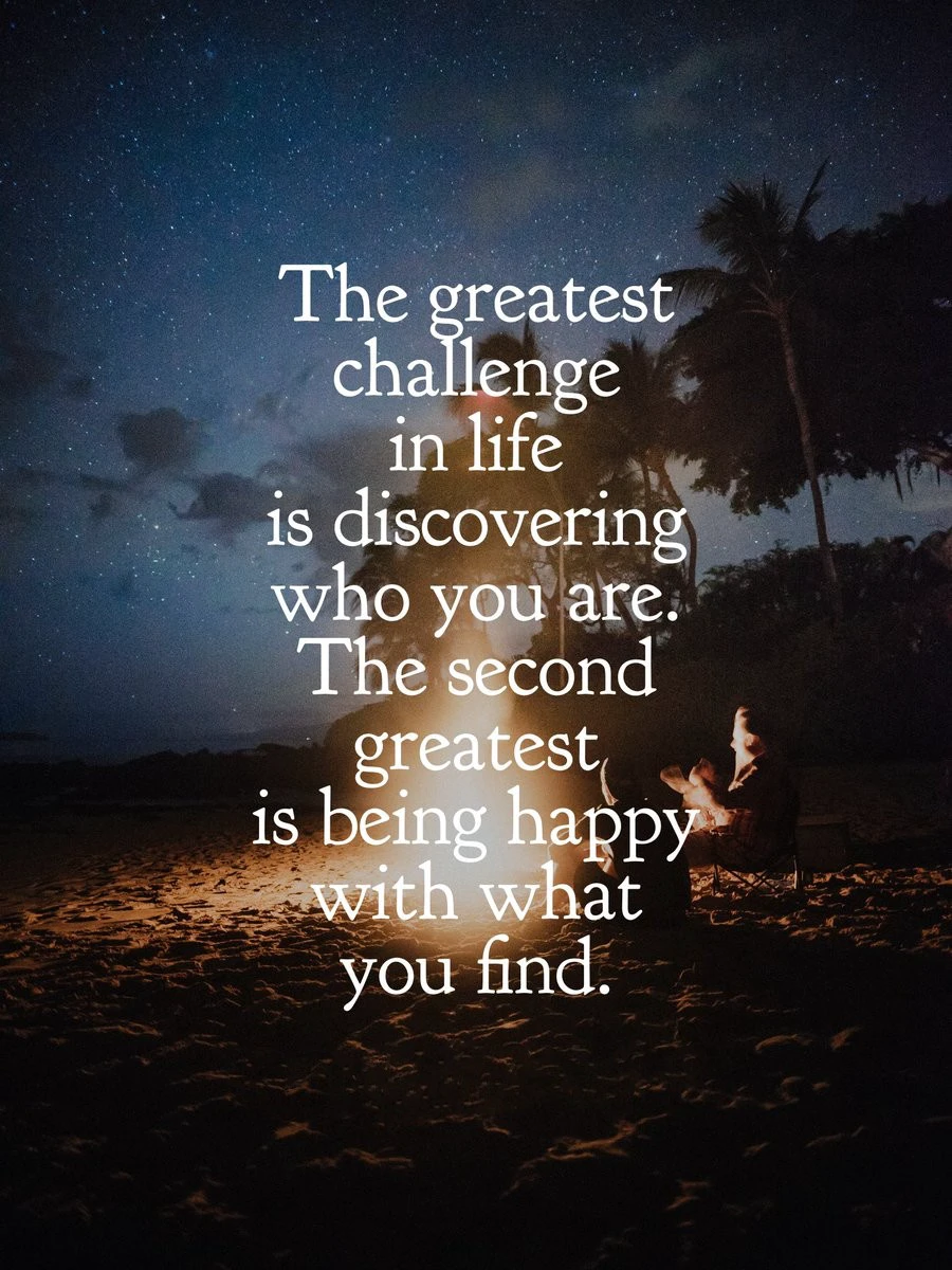 The greatest challenge in life is discovering who you are!! 